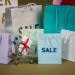 love paper bags with sale text