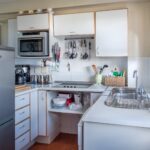 white wooden kitchen cabinet