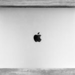 abstract apple art black and white
