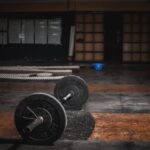 barbell on the floor