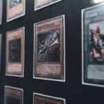 display of magic the gathering game cards